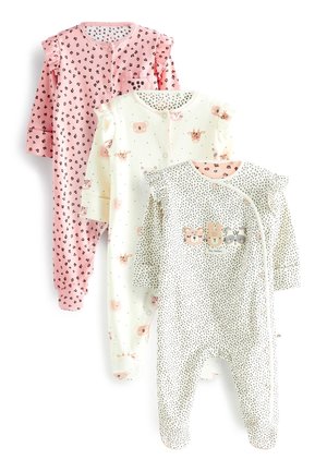 3 PACK EMBROIDERED DETAIL  - Kruippakje - pink mono character