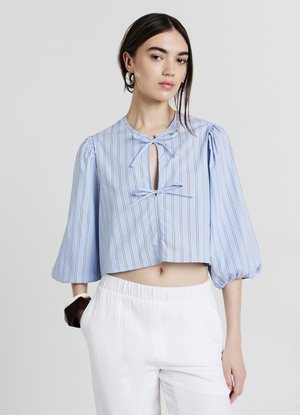 FIOCCHETTI MANICHE A PALLONCINO - Blouse - var celeste chiaro