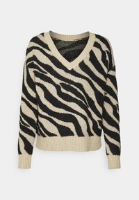 VIRIL FEAMI V NECK - Džemperis - natural melange