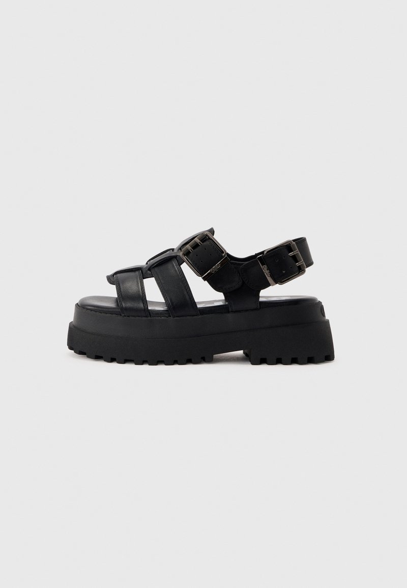 Buffalo PLUTO FISHER - Platform sandals - black - Zalando.ie
