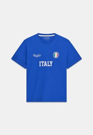 Guess Jeans, NATION T-SHIRT - Triko s potiskem - hellblau