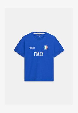 Guess Jeans, NATION T-SHIRT - T-shirt print - hellblau