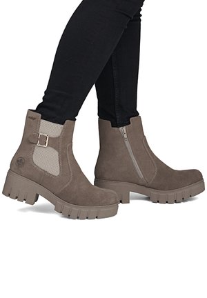 Rieker, RIEKER CHELSEA BOOTS 74560 - Platform ankle boots - beige