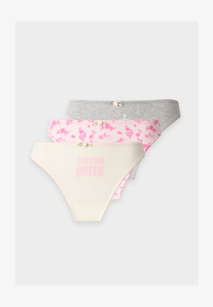 Juicy Couture, COUTURE 3 PACK - Τάνγκα - silver_coloured marl/ marshmellow
