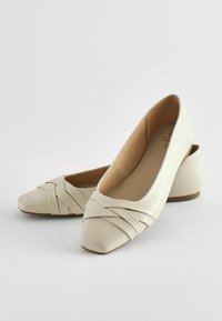 Next FOREVER COMFORTÂ® LEATHER SQUARE TOE BALLERINA SHOES - Balerinke - bone