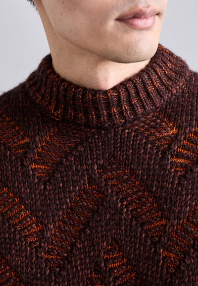 Henrik Vibskov FLAT CREWNECK - Strickpullover - brown