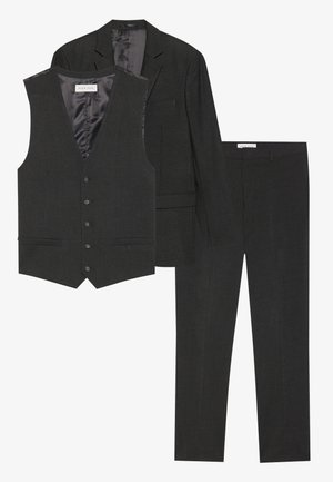 Pier One 3 PIECE SUIT - Jakkesæt - mottled dark grey