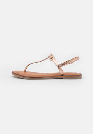 T-bar sandals - rose metallic