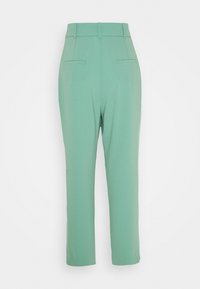 Mintgröna byxor med en skräddarsydd passform, med hög midja, raka ben, två bakfickor och en slät tygkvalitet.