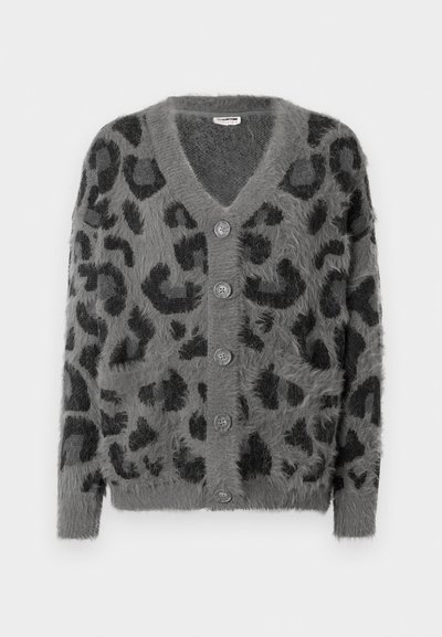 NMFLYNN V NECK CARDIGAN - Gilet - charcoal gray