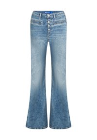 HIGH-RISE FLARED - Flared jeans - washed mid blue