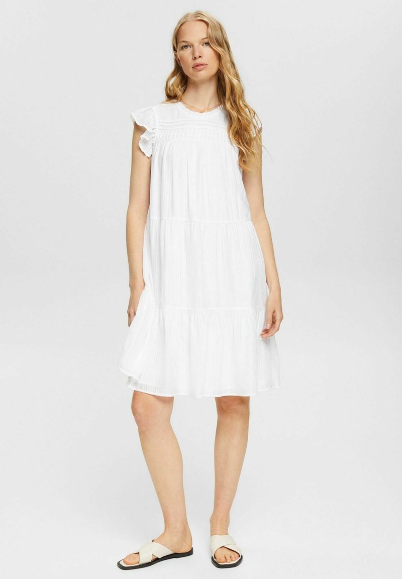 Damen Kleider | Esprit MIT ZARTEN STREIFEN Freizeitkleid white/weiß - FN53772 Damen Kleider | Esprit MIT ZARTEN STREIFEN Freizeitkleid white/weiß - FN53772