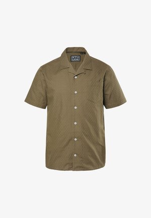 STHUGE, SHIRT, SHORT SLEEVE, CUBA COLLAR, TEXTURED, BOXY FIT, UP TO 8 XL - Camisa - fir green