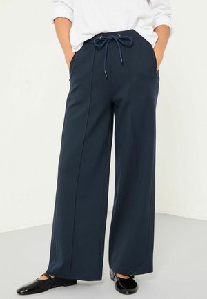 PONTE WIDE - Trousers - navy