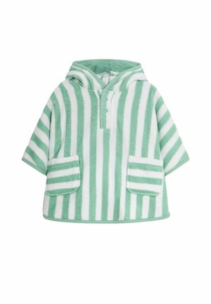 REGULAR FIT STRIPE TOWELLING PONCHO - Skraistė - green