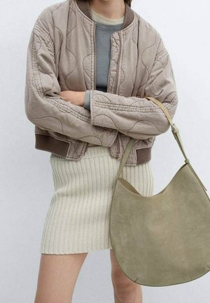 Mango, Blouson Bomber - mottled light grey