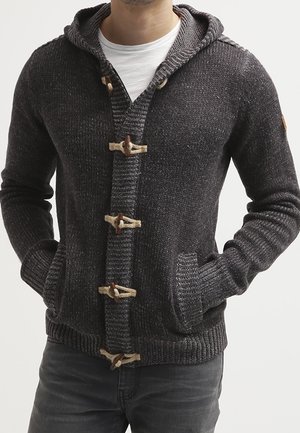 Strickjacke - mottled dark grey
