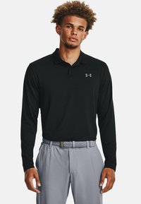 Under Armour - LONG SLEEVE POLOS UA PERFORMANCE 3 0 LS POLO - Poloshirt - black Miniatuurafbeelding 1