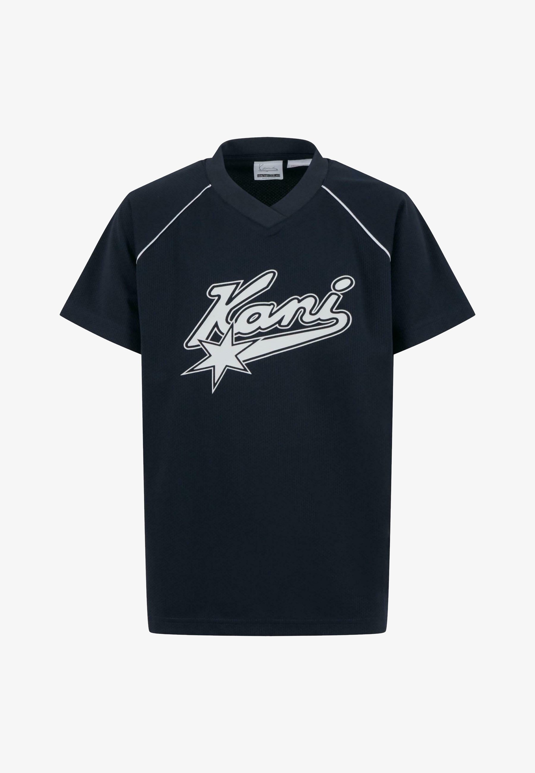 Karl Kani VARSITY STAR SOCCER JUNIOR Print T-shirt darkblue