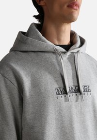 Napapijri B-BOX - Jersey con capucha - medium grey melange