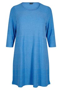 3/4-ÄRMELN UND STREIFENMUSTER
 - Robe pull - princess blue mel