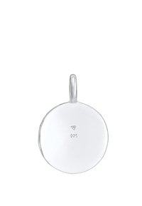 Pendentif en argent de forme circulaire, finition polie, gravé du marquage 925 indiquant une qualité d'argent sterling. Boucle simple pour attache.