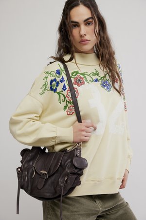 Free People, BABY ASHER TOTE - Чанта за носене през рамо - espresso
