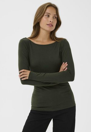 KAyoko LS Boatneck T-Shirt - Bluză cu mânecă lungă - forest night