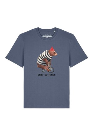 watapparel, TOUR DE FRANZ - Print T-shirt - blue grey
