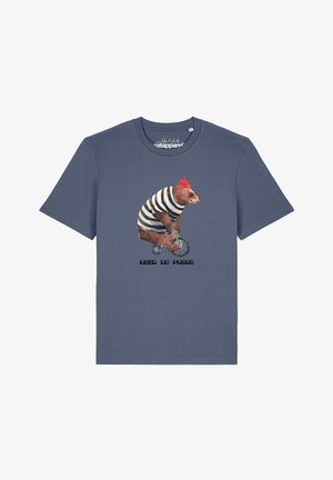 watapparel, TOUR DE FRANZ - Print T-shirt - blue grey