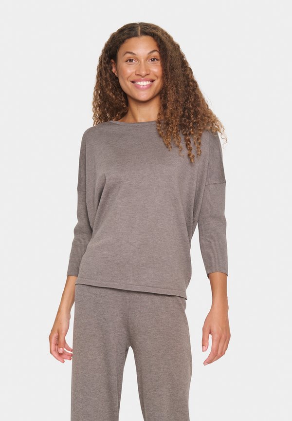 MILASZ R-NECK - Strickpullover - iron melange