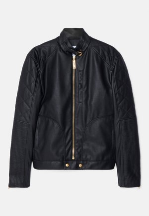 GmbH BIKER JACKET WITH DOUBLE ZIPS - Faux leather jacket - black 