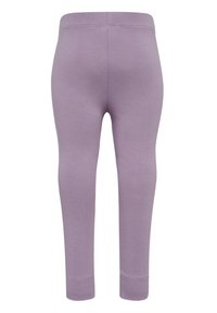 Lila bomullsleggings med en mjuk textur, tapered passform och elastisk midja. Har en sömlös design med fållade muddar.