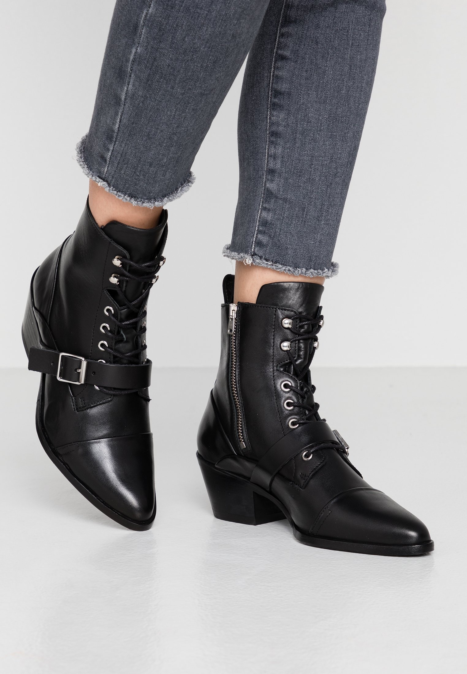 all saints lace up boots