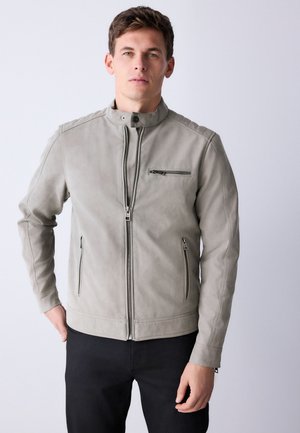 Next REGULAR FIT - RACER - Bunda z nepravej kože - grey