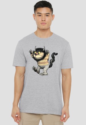 Cotton Soul, WHERE THE WILD THINGS ARE/CAROL - Print T-shirt - mottled light grey
