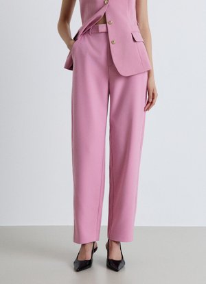 Calliope, PANTALONE LUNGO TINTA UNITA - Trousers - rosa