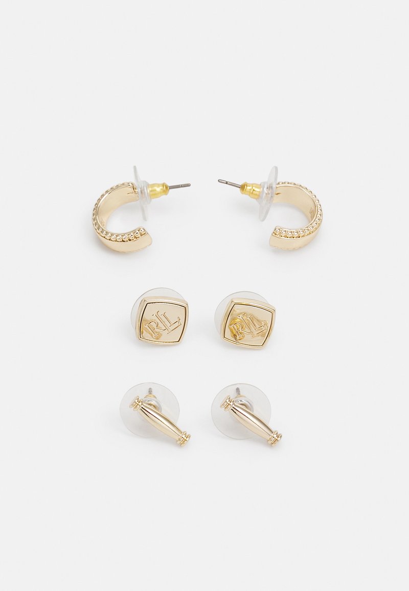 Lauren Ralph Lauren LOGO TRIO 3 PACK - Brincos - gold-coloured