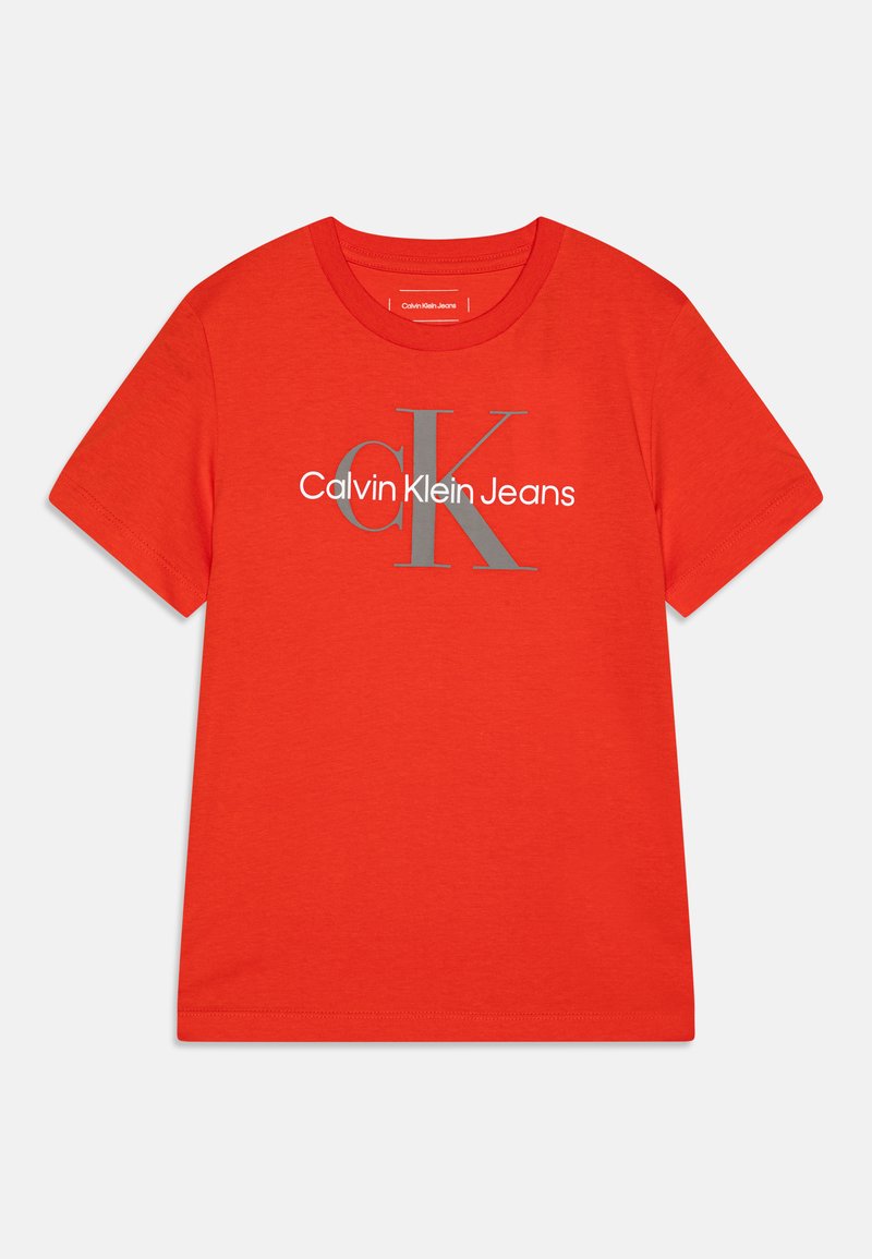 Calvin Klein Jeans MONOGRAM UNISEX - Marškinėliai su spaudiniu - flaming chili