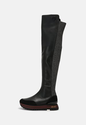Overkneeskor - black