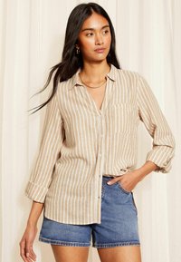 Friends Like These LONG SLEEVE THROUGHWITH- REGULAR FIT - Hemdbluse - camel stripe