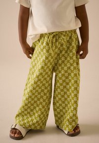 Next WIDE - Broek - green ditsy floral