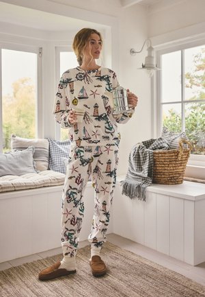 Next, REGULAR FIT - LONG SLEEVE . - Conjunto de pijama - cream mermaid