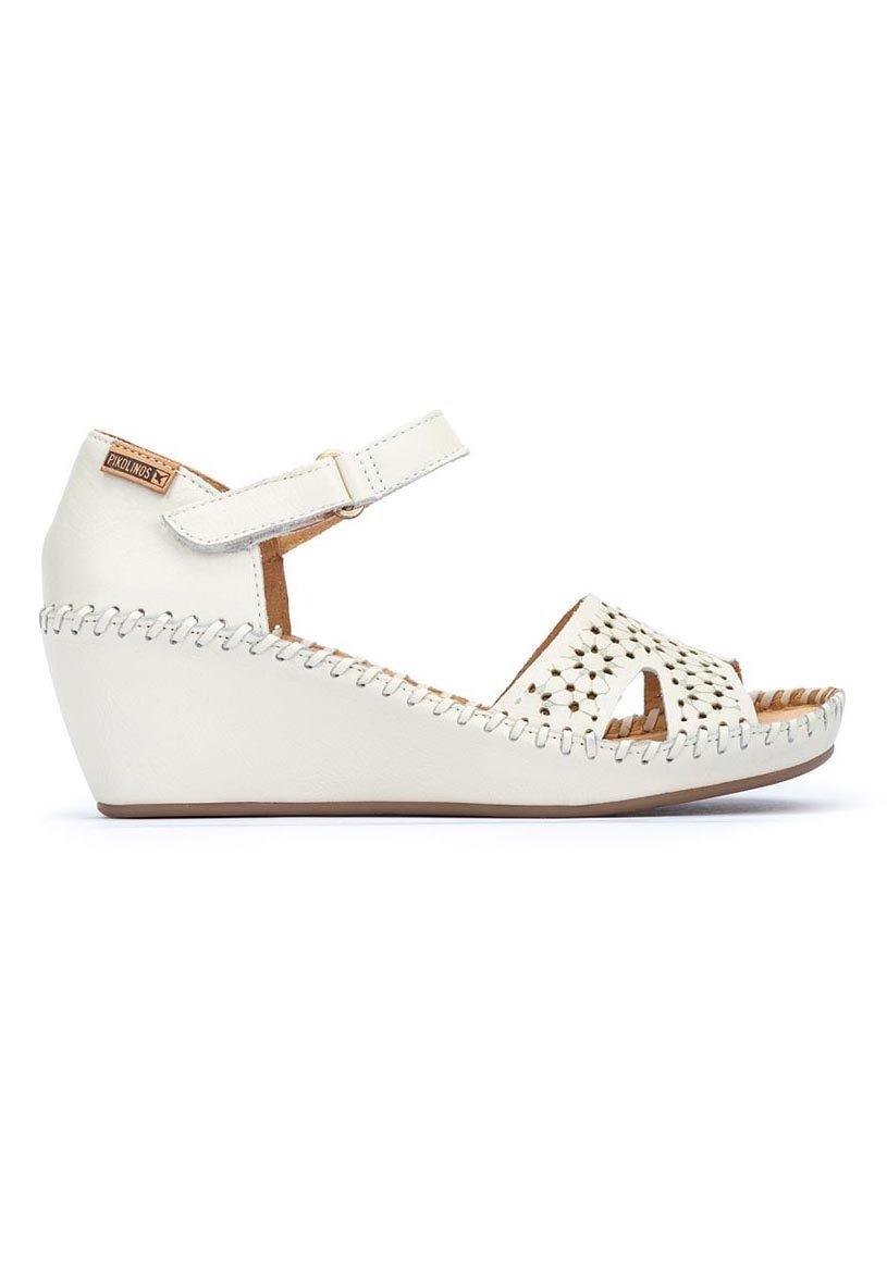 Pikolinos Sandalias de cuña - white/blanco - Zalando.es