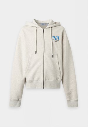 OFF-WHITE, HALF ARROW REGULAR ZIP HOODIE - Zip-up sweatshirt - grey melange