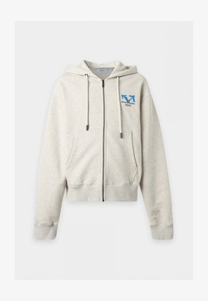 OFF-WHITE, HALF ARROW REGULAR ZIP HOODIE - Zip-up sweatshirt - grey melange