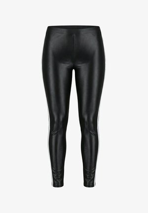 Angel of Style, SIDE STRIPE LEGGINGS - Leggings - black