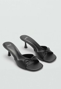 Mango Mules de tacón - black
