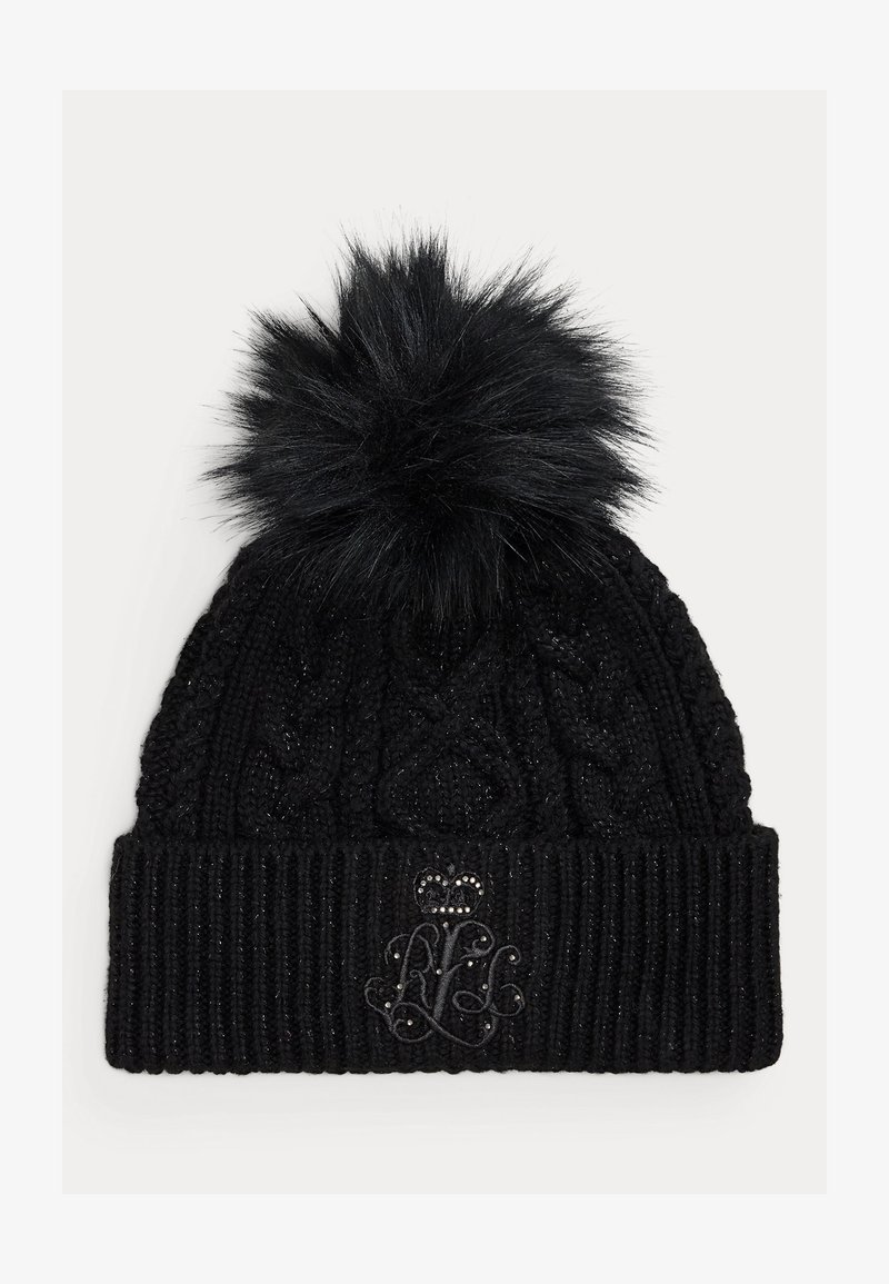 Cappello in lana adulto con pom-pom rosso Cappello in lana adulto con pom-pom rosso