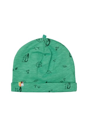 BEANIE AUS SLUB JERSEY MIT DRUCK - Beanie - plant